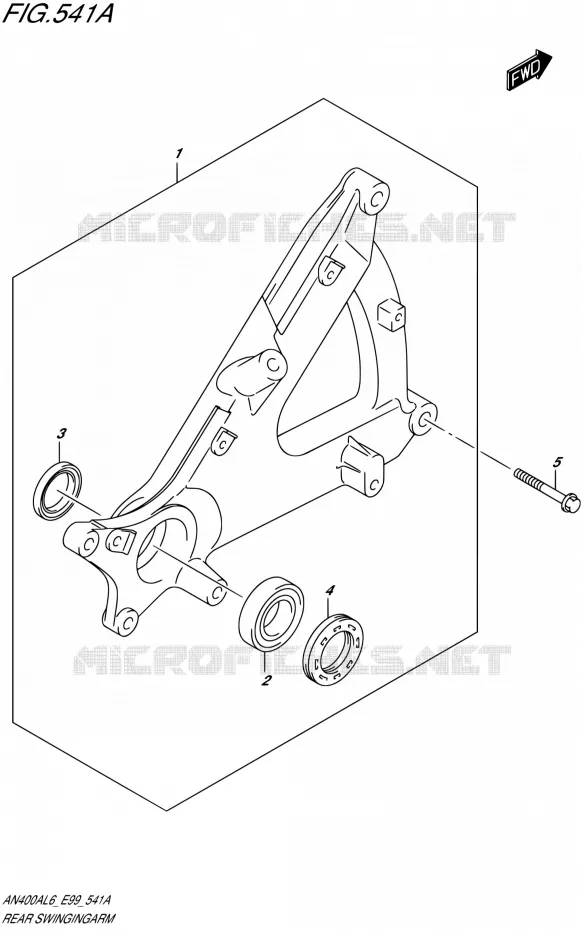 BRAS OSCILLANT ARRIERE Suzuki SCOOTER 400 BURGMAN 2016  AN400A L6 (E99)