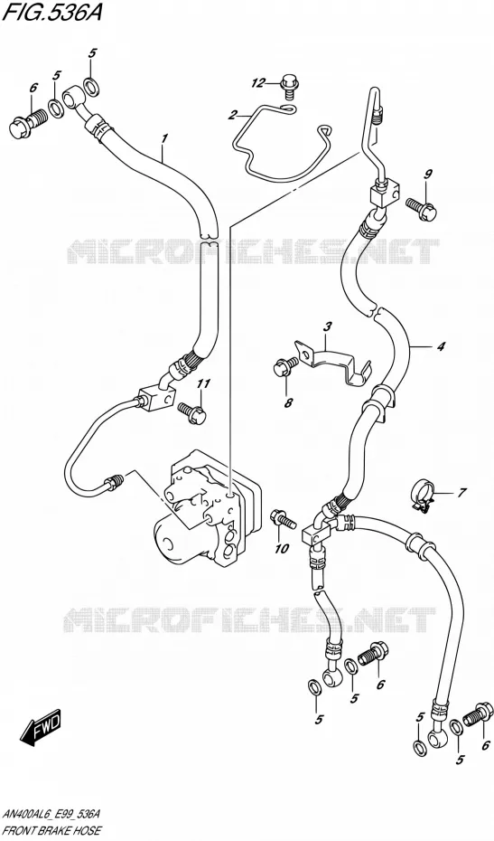 DURITE DE FREIN AVANT Suzuki SCOOTER 400 BURGMAN 2016  AN400A L6 (E99)