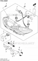 ENSEMBLE FEU ARRIERE (W/REFLECTOR) (AN400AL5 E99) pour Suzuki BURGMAN 400 2015
