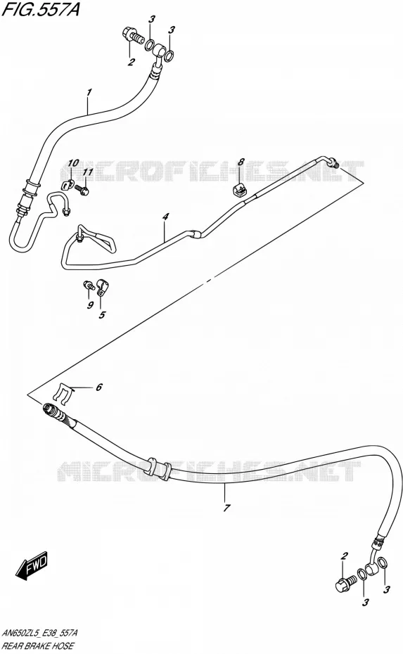DURITE DE FREIN ARRIERE Suzuki SCOOTER 650 BURGMAN 2015  AN650Z L5 (E38)