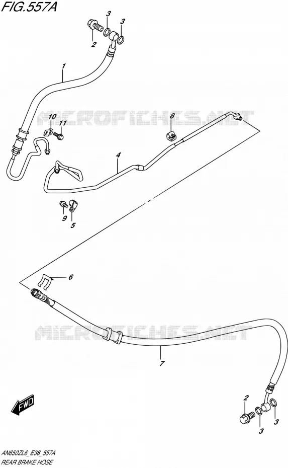 DURITE DE FREIN ARRIERE Suzuki SCOOTER 650 BURGMAN 2016  AN650Z L6 (E38)
