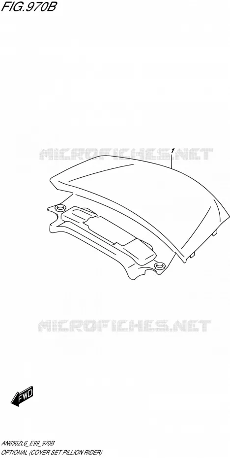 OPTIONS (COVER SET PILLION RIDER) Suzuki SCOOTER 650 BURGMAN 2016  AN650Z L6 (E99)