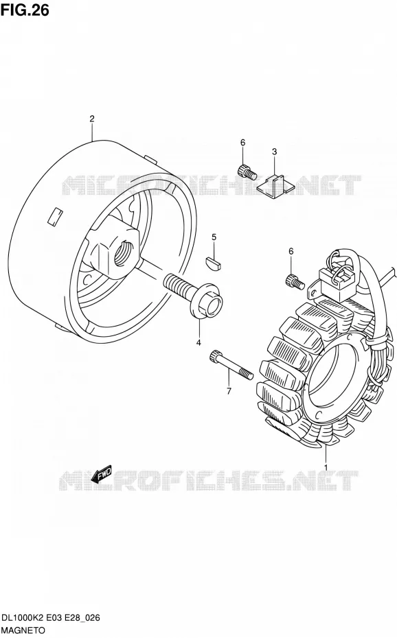 ALLUMAGE ROTOR - STATOR Suzuki MOTO 1000 V-STROM 2006  DL1000 K6 (E03,E28,E33)