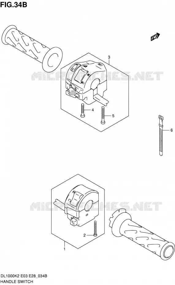 COMMODOS (MODELE K5/K6) Suzuki MOTO 1000 V-STROM 2006  DL1000 K6 (E03,E28,E33)