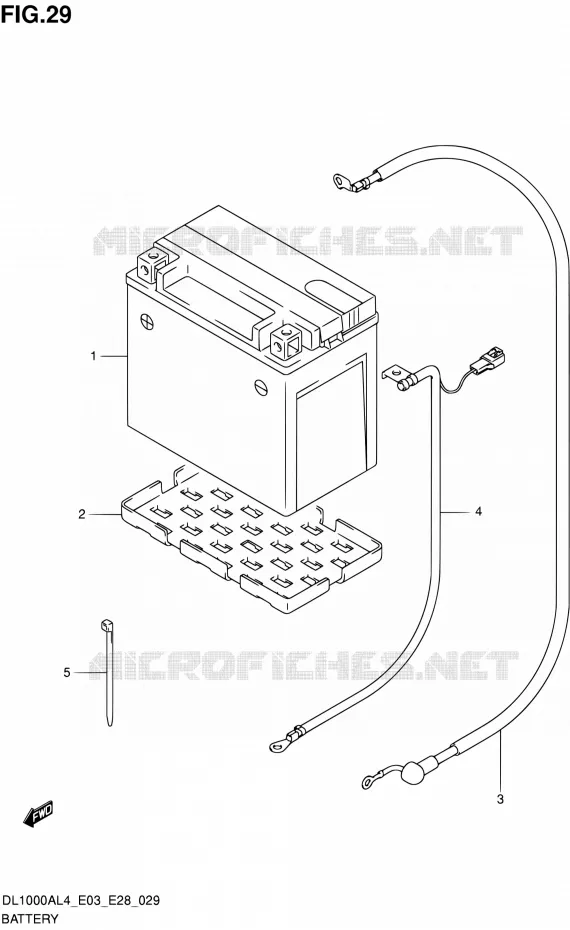 BATTERIE Suzuki MOTO 1000 V-STROM 2014  DL1000A L4 (E03,E28,E33)