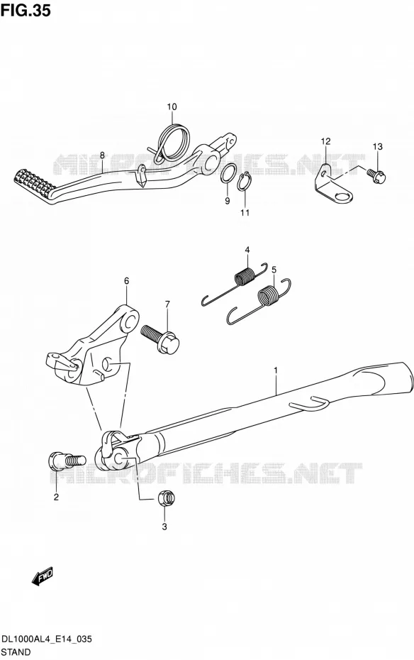 BEQUILLE Suzuki MOTO 1000 V-STROM 2014  DL1000A L4 (E14)