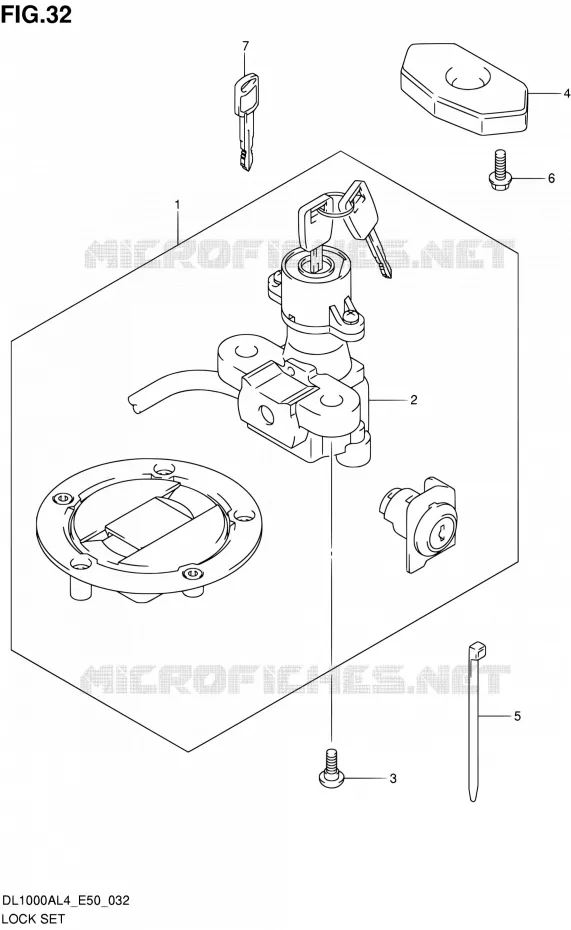 KIT SERRURE Suzuki MOTO 1000 V-STROM 2014  DL1000A L4 (E50)