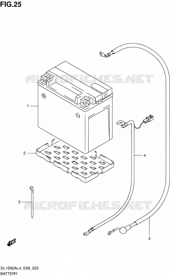 BATTERIE Suzuki MOTO 1000 V-STROM 2014  DL1000A L4 (E99)