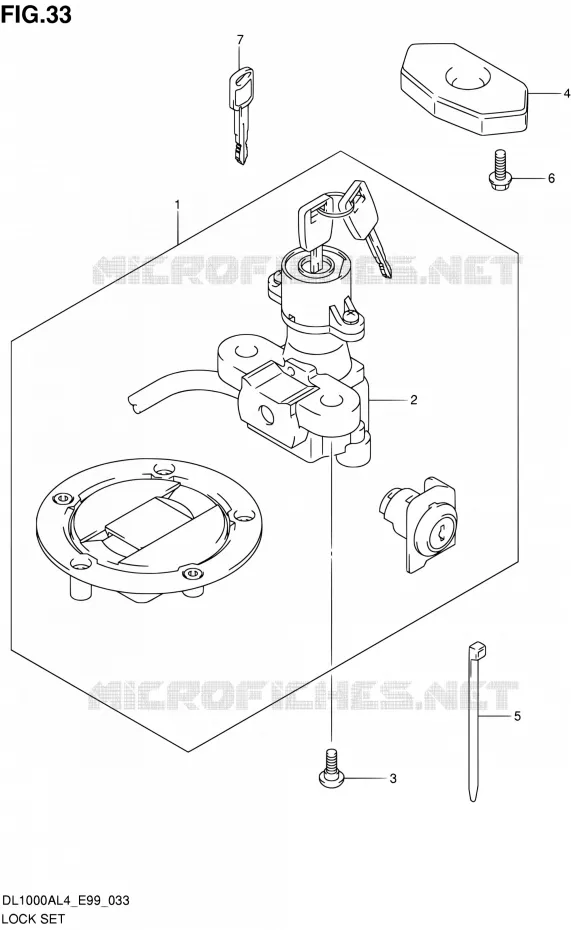 KIT SERRURE Suzuki MOTO 1000 V-STROM 2014  DL1000A L4 (E99)