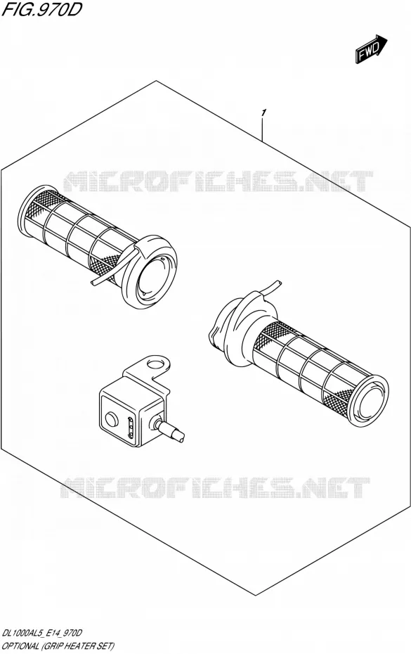 OPTIONS (GRIP HEATER SET) Suzuki MOTO 1000 V-STROM 2015  DL1000A L5 (E14)
