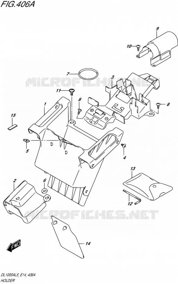 SUPPORT Suzuki MOTO 1000 V-STROM 2015  DL1000A L5 (E14)