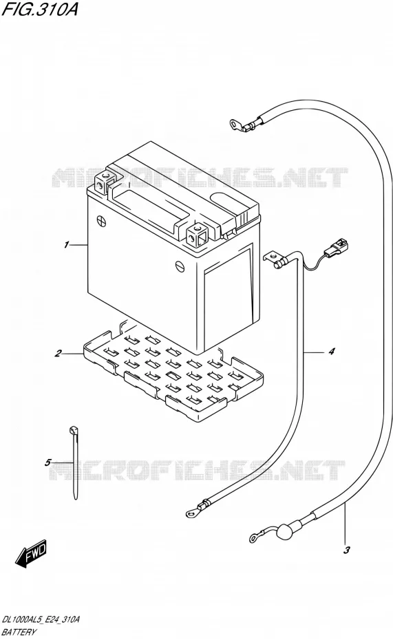 BATTERIE Suzuki MOTO 1000 V-STROM 2015  DL1000A L5 (E24)