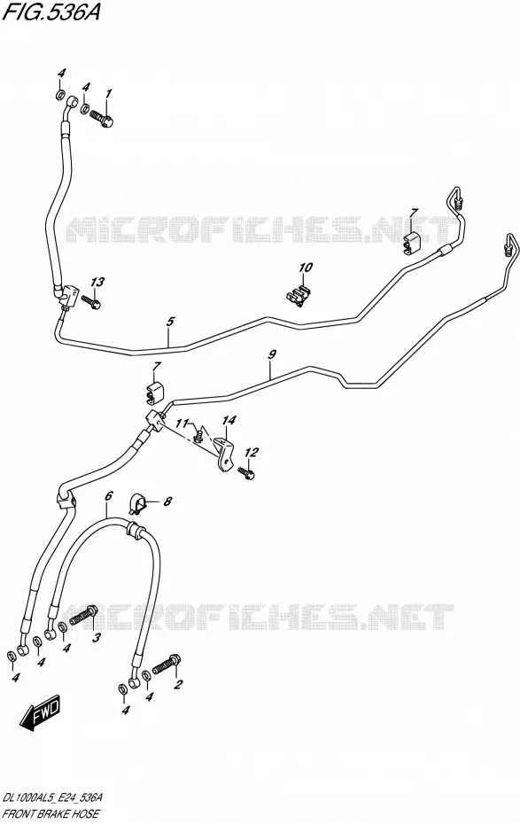 DURITE DE FREIN AVANT Suzuki MOTO 1000 V-STROM 2015  DL1000A L5 (E24)