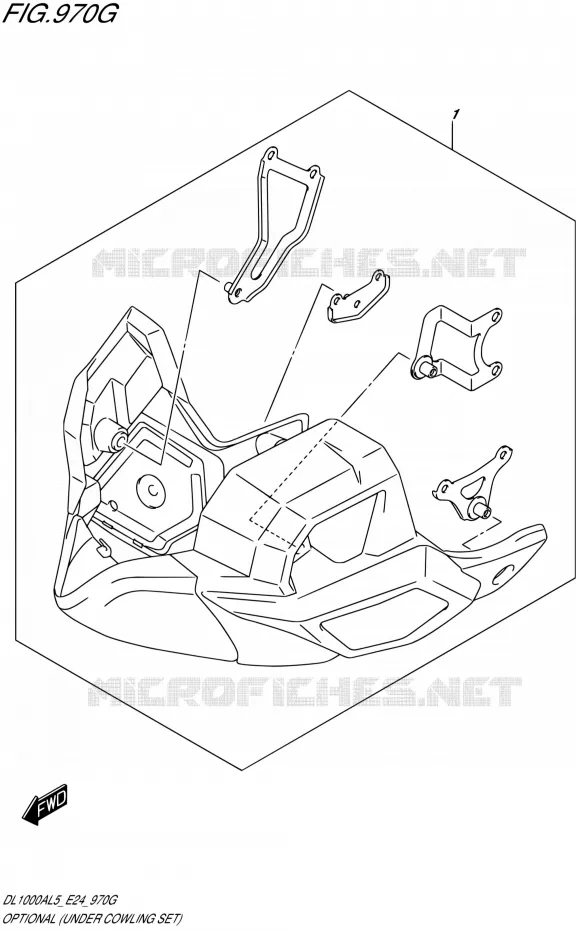 OPTIONS (UNDER COWLING SET) Suzuki MOTO 1000 V-STROM 2015  DL1000A L5 (E24)