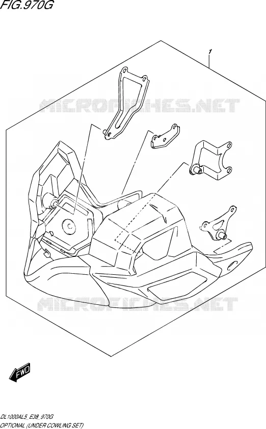 OPTIONS (UNDER COWLING SET) Suzuki MOTO 1000 V-STROM 2015  DL1000A L5 (E38)