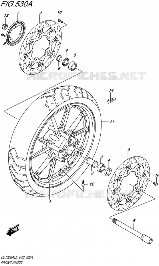 ROUE AVANT Suzuki MOTO 1000 V-STROM 2015  DL1000A L5 (E43)