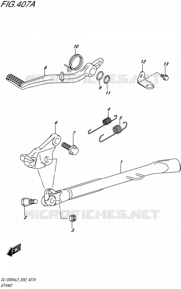 BEQUILLE Suzuki MOTO 1000 V-STROM 2015  DL1000A L5 (E50)