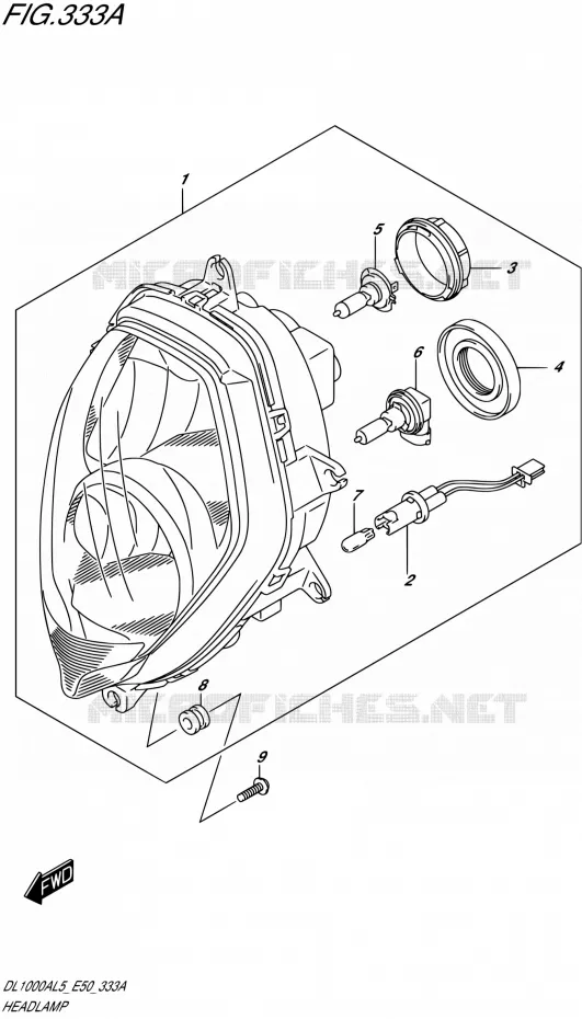 PHARE Suzuki MOTO 1000 V-STROM 2015  DL1000A L5 (E50)