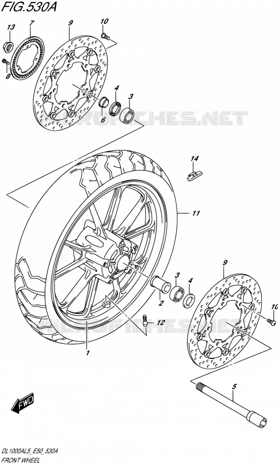 ROUE AVANT Suzuki MOTO 1000 V-STROM 2015  DL1000A L5 (E50)