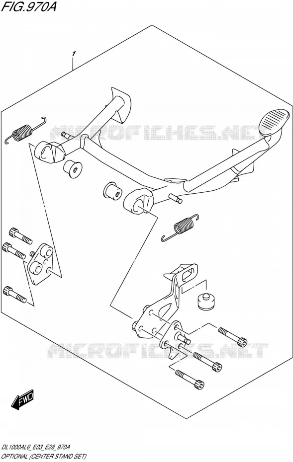 OPTIONS (CENTER STAND SET) Suzuki MOTO 1000 V-STROM 2016  DL1000A L6 (E03,E28,E33)