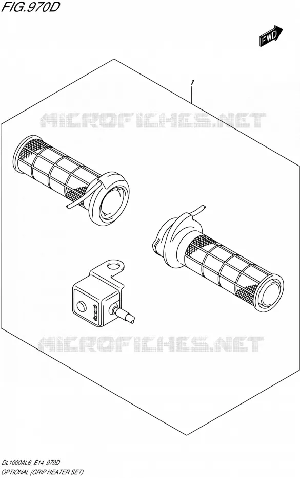 OPTIONS (GRIP HEATER SET) Suzuki MOTO 1000 V-STROM 2016  DL1000A L6 (E14)