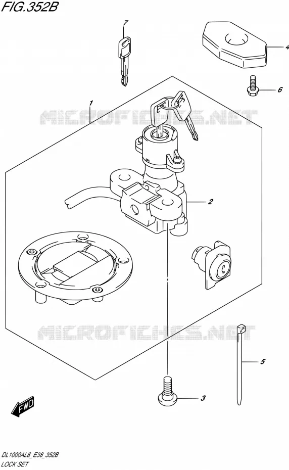KIT SERRURE Suzuki MOTO 1000 V-STROM 2016  DL1000A L6 (E38)