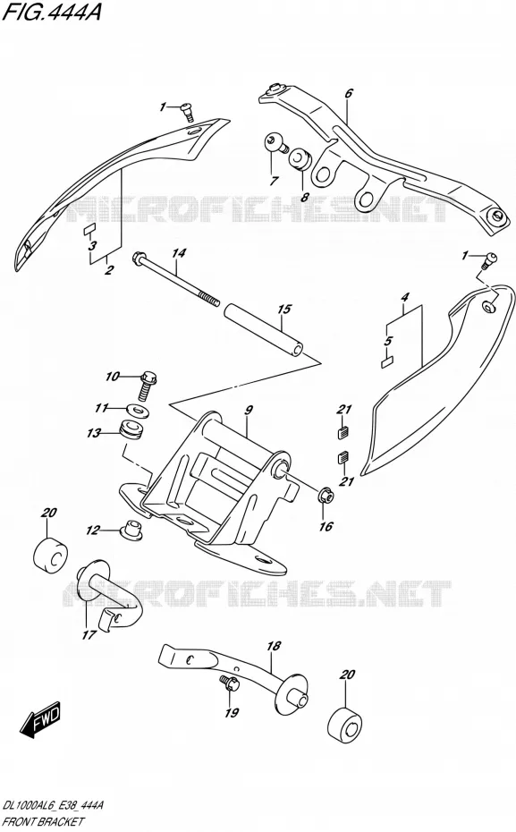 SUPPORTS AVANT Suzuki MOTO 1000 V-STROM 2016  DL1000A L6 (E38)