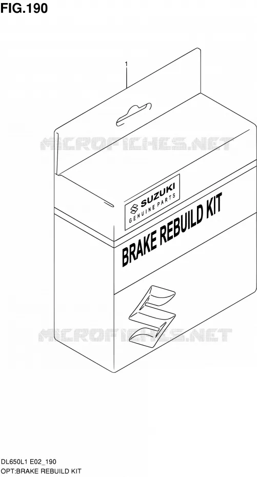 KIT REPARATION DE FREIN (DL650L1 E02) Suzuki MOTO 650 V-STROM 2011  DL650A L1 (E02,E19,E24)