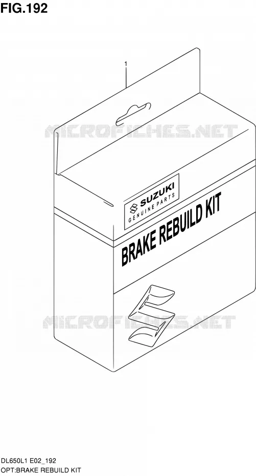 KIT REPARATION DE FREIN (DL650L1 E24) Suzuki MOTO 650 V-STROM 2011  DL650A L1 (E02,E19,E24)