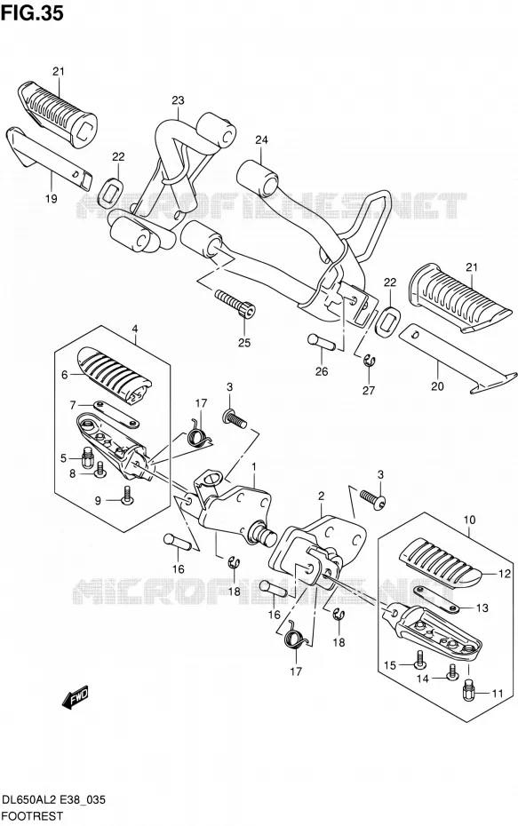 REPOSE PIED Suzuki MOTO 650 V-STROM 2012  DL650A L2 (E38)