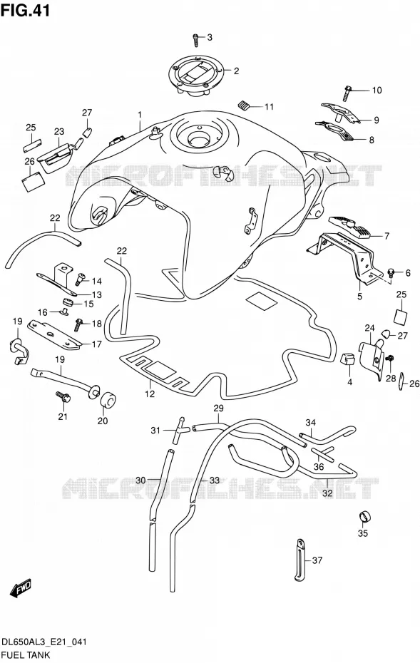 RESERVOIR D'ESSENCE Suzuki MOTO 650 V-STROM 2013  DL650A L3 (E21)
