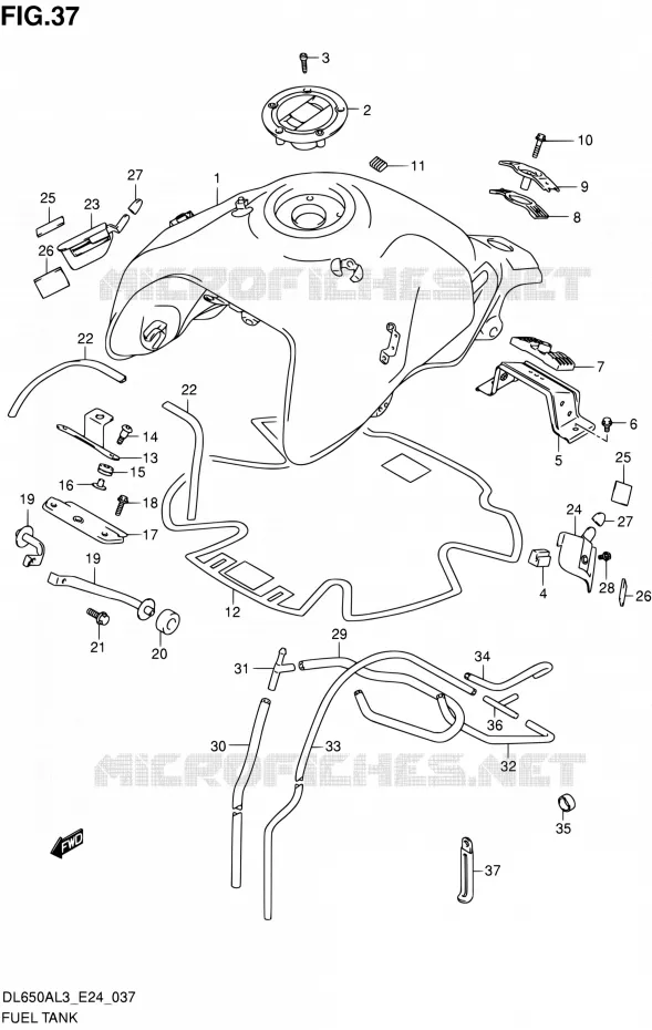 RESERVOIR D'ESSENCE Suzuki MOTO 650 V-STROM 2013  DL650A L3 (E24)