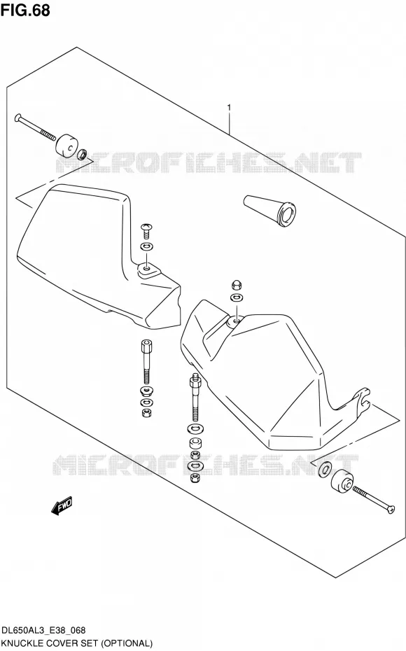 PROTEGES MAINS (OPTIONAL) Suzuki MOTO 650 V-STROM 2013  DL650A L3 (E38)