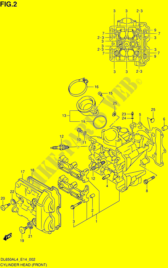 CULASSE (AVT) pour Suzuki V-STROM 650 2014