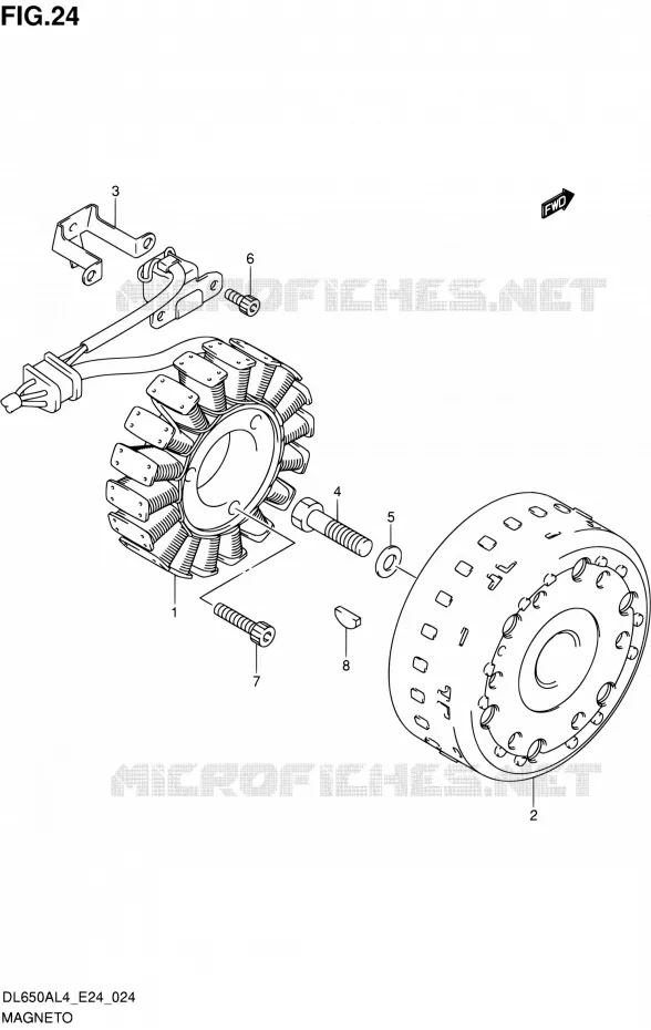ALLUMAGE ROTOR - STATOR Suzuki MOTO 650 V-STROM 2014  DL650A L4 (E24)