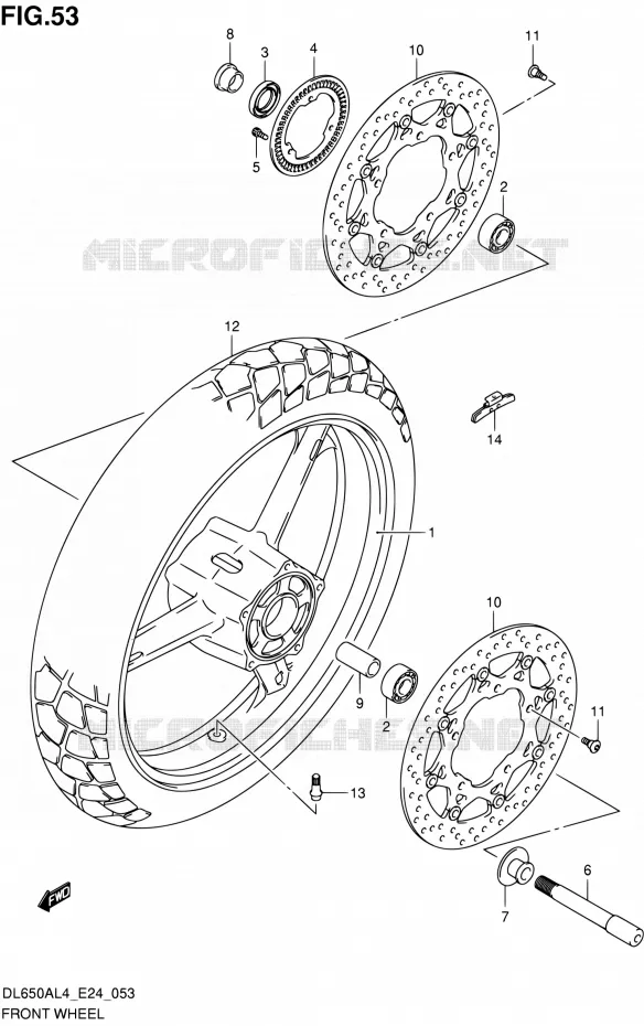 ROUE AVANT Suzuki MOTO 650 V-STROM 2014  DL650A L4 (E24)