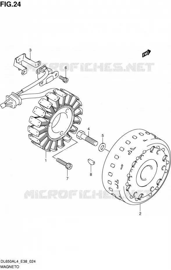 ALLUMAGE ROTOR - STATOR Suzuki MOTO 650 V-STROM 2014  DL650A L4 (E38)