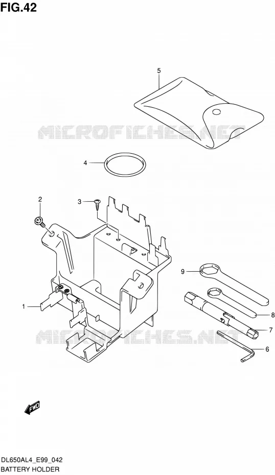 BAC A BATTERIE - OUTILS Suzuki MOTO 650 V-STROM 2015  DL650A L4 (E99)