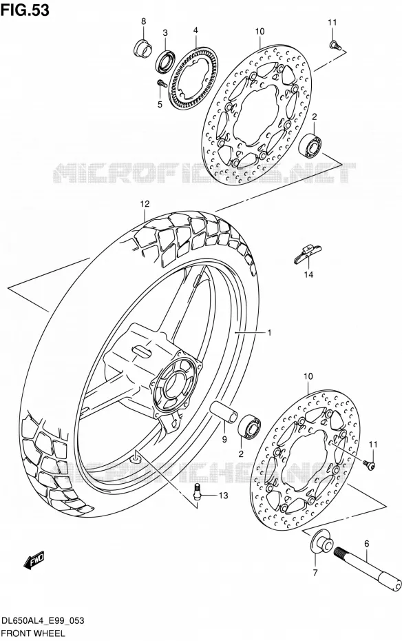 ROUE AVANT Suzuki MOTO 650 V-STROM 2015  DL650A L4 (E99)