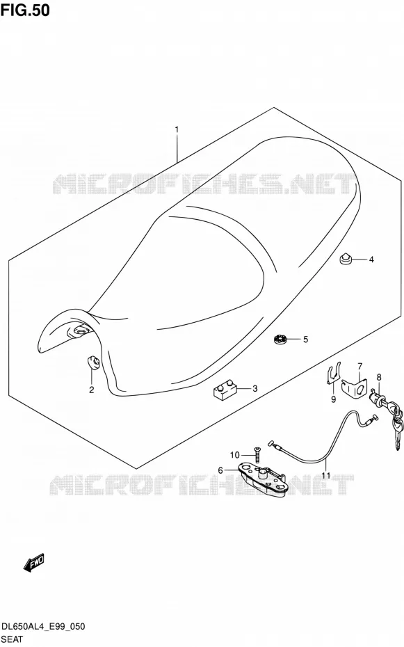 SELLE Suzuki MOTO 650 V-STROM 2014  DL650A L4 (E99)