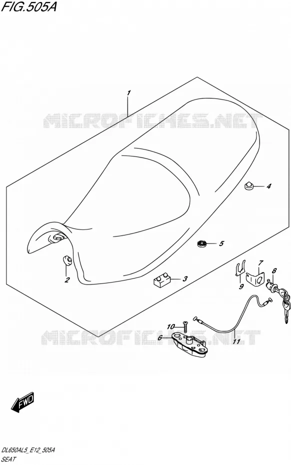 SELLE Suzuki MOTO 650 V-STROM 2015  DL650A L5 (E12)