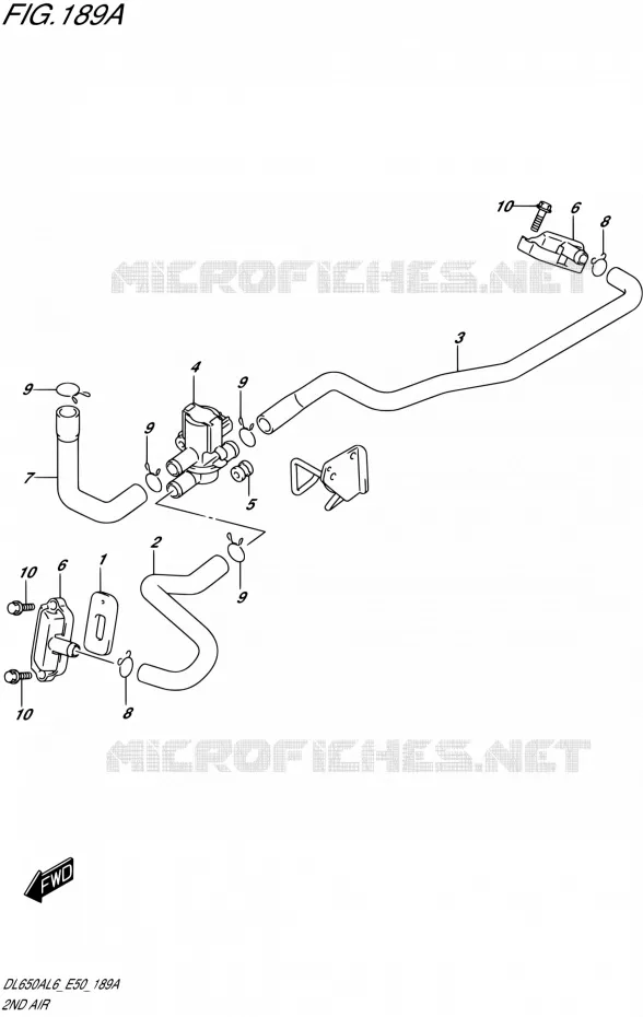 SYSTEME RECYCLAGE GAZ ECHAPPEMENT Suzuki MOTO 650 V-STROM 2016  DL650A L6 (E50)