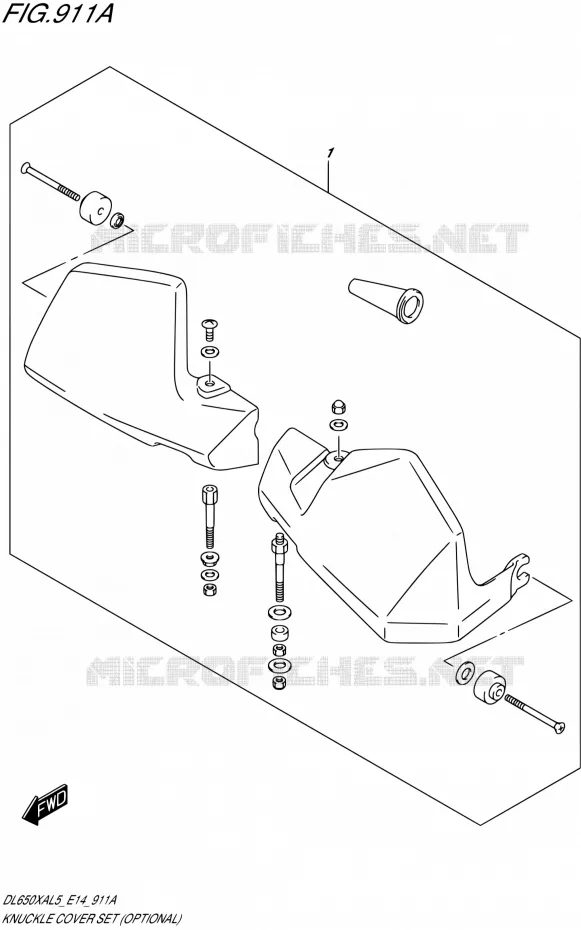 PROTEGES MAINS (OPTIONAL) Suzuki MOTO 650 V-STROM 2015  DL650XA L5 (E14)