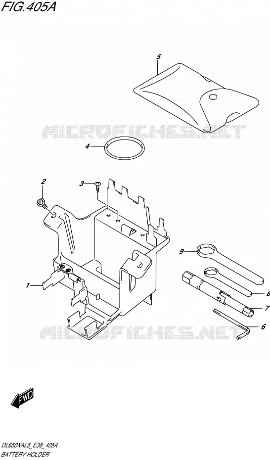 BAC A BATTERIE - OUTILS Suzuki MOTO 650 V-STROM 2015  DL650XA L5 (E38)