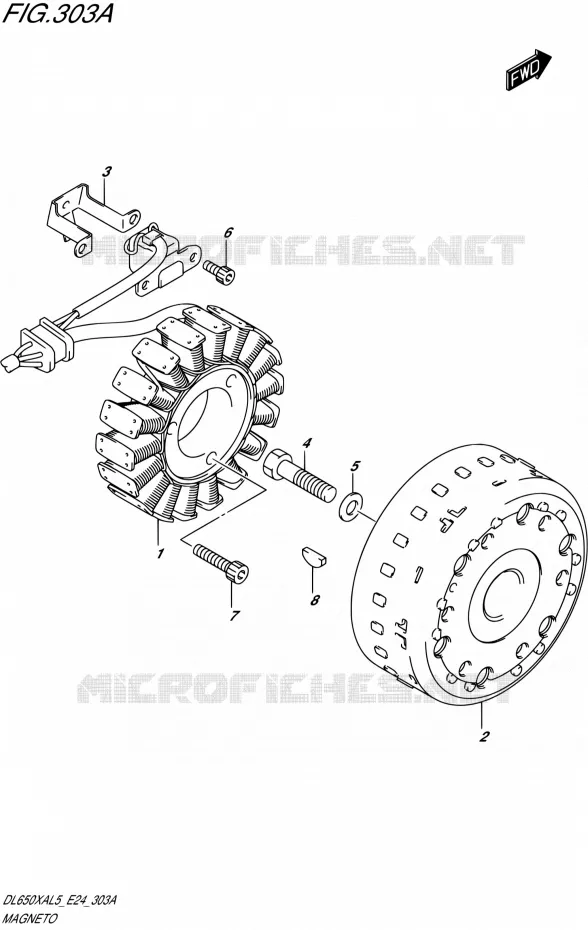 ALLUMAGE ROTOR - STATOR Suzuki MOTO 650 V-STROM 2015  DL650XAUE L5 (E24)