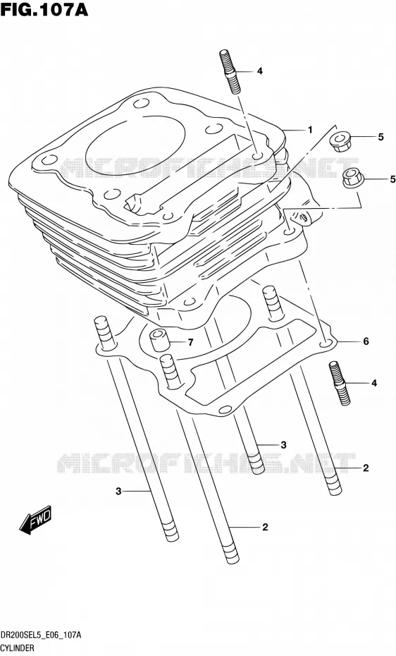 CYLINDRE Suzuki MOTO 200 DR 2015  DR200SE L5 (E06)