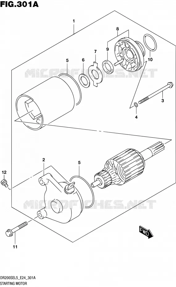 DEMARREUR Suzuki MOTO 200 DR 2015  DR200SE L5 (E24)