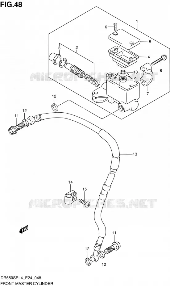 MAITRE CYLINDRE AVANT Suzuki MOTO 650 DR 2014  DR650SE L4 (E24)