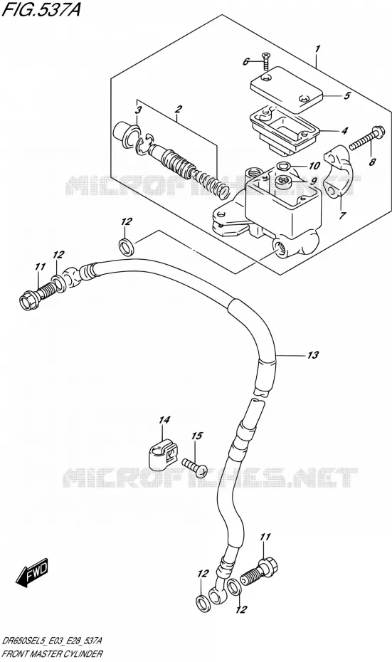 MAITRE CYLINDRE AVANT Suzuki MOTO 650 DR 2015  DR650SE L5 (E03,E28,E33)