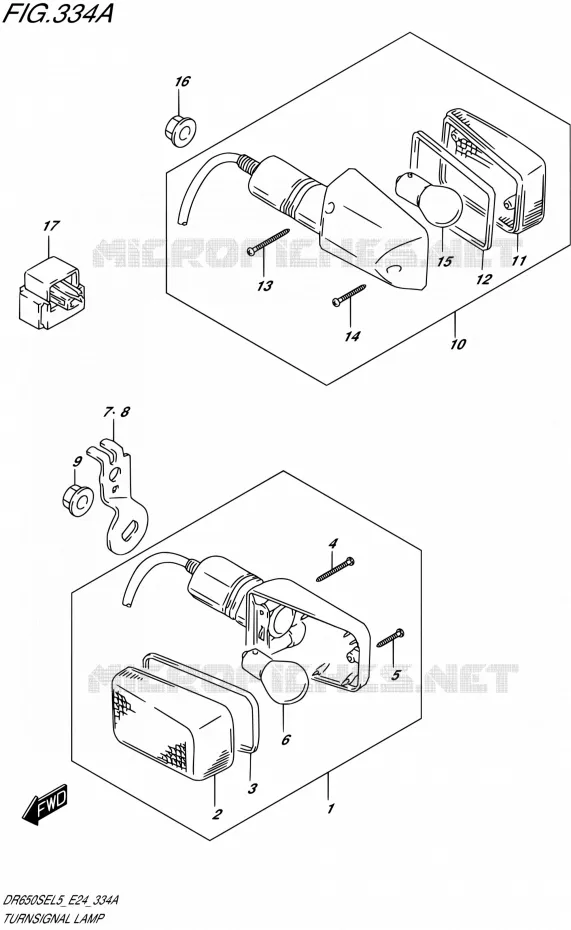 CLIGNOTANTS Suzuki MOTO 650 DR 2015  DR650SE L5 (E24)
